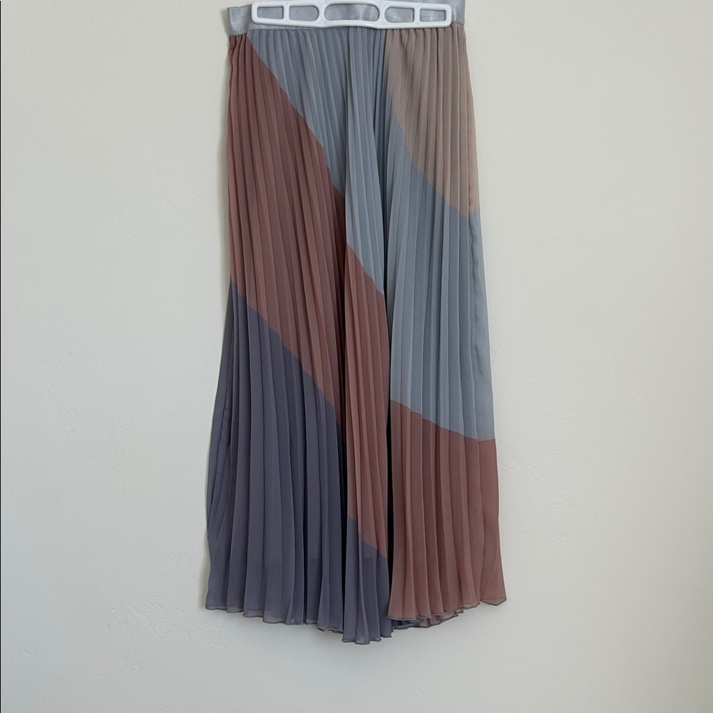 WD.NY Multi-Tone Pleated Maxi Skirt